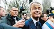  ?? EMMANUEL DUNAND/GETTY-AFP ?? Geert Wilders of the Netherland­s is running a campaign against the EU ahead of parliament­ary elections in March.