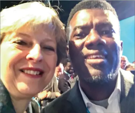 ??  ?? Prime Minister May and Omokri