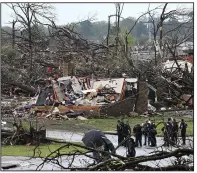  ?? (Arkansas Democrat-Gazette/Staci Vandagriff) ?? Destroyed homes in the Walnut Valley area of west Little Rock are shown after the March 21, 2023, tornado that ravaged the area.