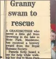  ??  ?? The newspaper cutting showing Mrs Kelly’s award, the aftermath of the 1987 hurricane in Maidstone and Louise Carter, aged eight, the year after her accident