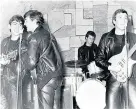  ?? Michael Ochs Archives ?? The Beatles on stage at the Cavern Club Liverpool, in February 1961. From left, George Harrison, Paul McCartney, Pete Best, John Lennon