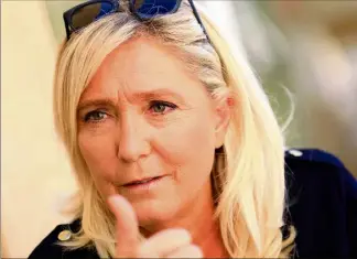  ?? (Photo doc Franck Muller) ?? Le passé de Philippe Vardon « a posé problème », concède Marine Le Pen.