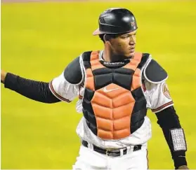  ?? JULIO CORTEZ/AP ?? Orioles catcher Pedro Severino started off well last season but saw his productivi­ty fall as he tried to increase his power.
