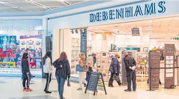  ??  ?? THE END: The Debenhams store at Eastgate Shopping Centre in Inverness has closed.