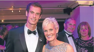  ??  ?? World number one Andy Murray
owes his mum Judy so
much, as she’s the one who spotted
his tennis prowess at an
early age and ensured he made the most of his
talents.