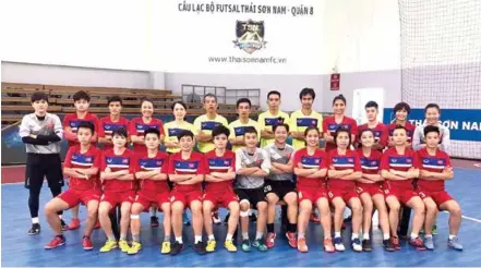  ?? Photo courtesy of the VFF ?? PRACTICE MAKES PERFECT: The national women's futsal team will train from Sunday to prepare for the SEA Games.