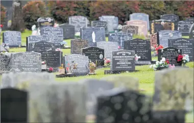  ?? PHOTO / MICHAEL CUNNINGHAM ?? Whanga¯rei’s Maunu Cemetery. We keep up with the Joneses even in death, writes Joe Bennett.