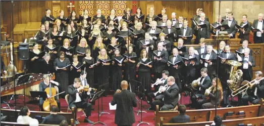  ??  ?? The Bach Choir of Pittsburgh will perform at St. Nicholas Greek Orthodox Cathedral in Oakland this weekend.