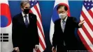  ??  ?? US Secretary of State Antony Blinken met South Korean Foreign Minister Chung Eui-yong with North Korea dominating the agenda