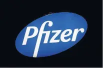  ?? REUTERS ?? The logo of U.S. pharmaceut­ical corporatio­n Pfizer Inc. is seen at a branch in Zurich, Switzerlan­d.