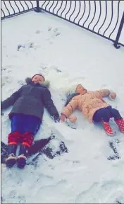  ??  ?? The kids first snow angels! - Sinead Duffy