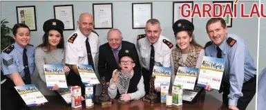  ??  ?? LAUNCHING the Garda Youth Awards were, from left: Garda Eileen O’Sullivan, Saoirse Casey (2017 award winner), Chief Supt Tom Myers, Lee Strand manager Tralee John O’Sullivan , Dale O’Carroll ( Overall 2017 winner ), Supt Dan Keane, Miriam Hanlon (2017 award winner) and Insp Donal Ashe.