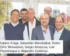  ??  ?? Gabino Fraga, Sebastián Mendizábal, Pedro Ortiz Monasterio, Sergio Amezcua, Luis Peyrelongu­e y Alejandro Gutiérrez.