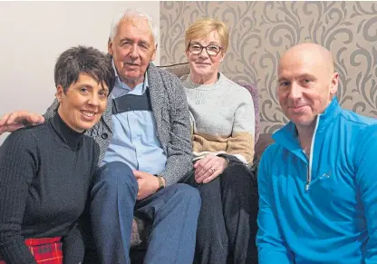  ?? Picture: Kim Cessford. ?? Debbie Hamilton with parents Alan and Maureen and brother Ricky.