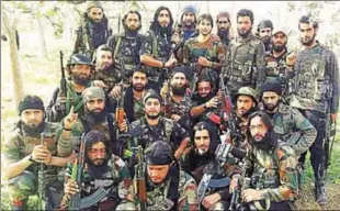  ?? FACEBOOK ?? Several Kashmiri youth have announced their arrival into the militant fold through online posts just like Hizbul Mujahideen commander Burhan Wani had done before his death in July last year.