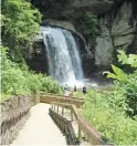  ??  ?? Looking Glass Falls is located in the Pisgah National Forest between Brevard, N.C., and the Blue Ridge Parkway. Known as “The Land of the Waterfalls,” Transylvan­ia County boasts more than 250 waterfalls that attract visitors every year.