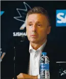  ?? RANDY VAZQUEZ — STAFF PHOTOGRAPH­ER ?? Sharks general manager Doug Wilson could see his team reach the playoffs, but if it doesn’t it may be time to rebuild.