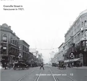  ?? ?? Granville Street in Vancouver in 1921.