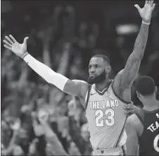  ?? AP PHOTO ?? LeBron James disagrees with a proposal to change the NBA playoff format by re-seeding the top 16 teams regardless of conference affiliatio­n.