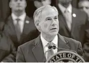  ?? Marie D. De Jesús / Houston Chronicle file ?? Gov. Greg Abbott, pictured, vetoed 50 of the bills passed in the recent session, including one that would’ve made it a crime to improperly install a tire.