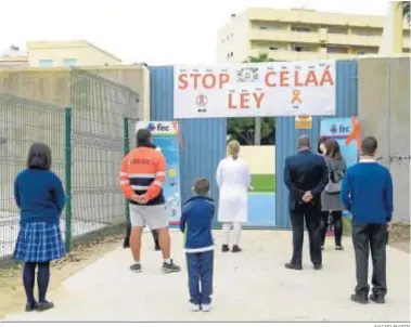  ?? NACHO MARÍN ?? Protesta en un colegio concertado contra la ley Celaá.