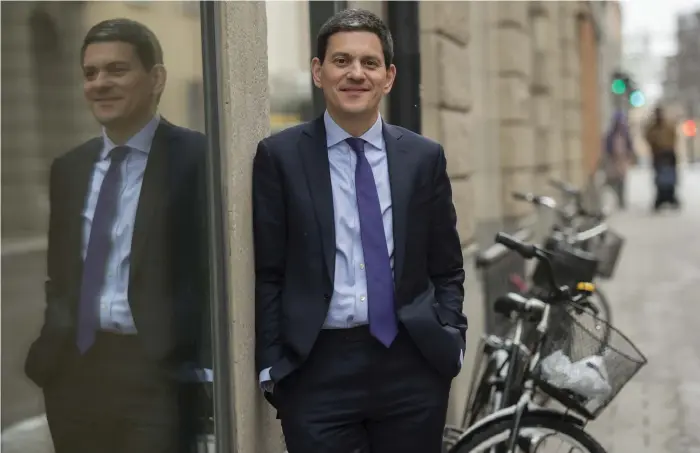  ?? Bild: HOSSEIN SALMANZADE­H/TT ?? OROAD. David Miliband, chef för hjälporgan­isationen Internatio­nal Rescue Committee och tidigare utrikesmin­ister i Storbritan­nien.