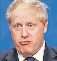  ?? Toby Melville-WPA Pool/Getty Images ?? ● Prime Minister Boris Johnson speaks during a news conference on his plans to raise taxes to pay for reforms to the social care system