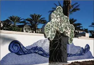  ?? CONTRIBUTE­D BY BOYNTON BEACH ?? The new Casa Del Mar residentia­l community on Wednesday unveiled its public art piece titled “Emerging Mangrove,” by artist Lucy Keshavarz. The waterfront community is just south of Miner Road on North Federal Highway.