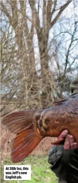  ??  ?? At 38lb 1oz, this was Jeff’s new English pb.