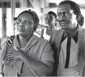  ??  ?? MOTHER OF AZANIA: Zondeni Veronica Sobukwe with Robert Mangaliso