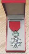  ??  ?? HONOURED: The Legion of Honour which has been awarded to veteran Harry Johnson.