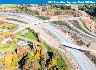  ??  ?? SH1 Hamilton bypass. Cost $607m