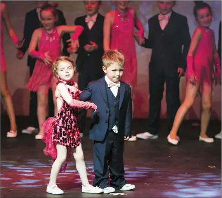 ??  ?? Beat It Dance School... Blythe Golden and Luca McCauley take centre stage during ’ Our Show’ 17.