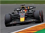  ?? ?? MAXIMUM EFFORT Max Verstappen was quickest at Spa