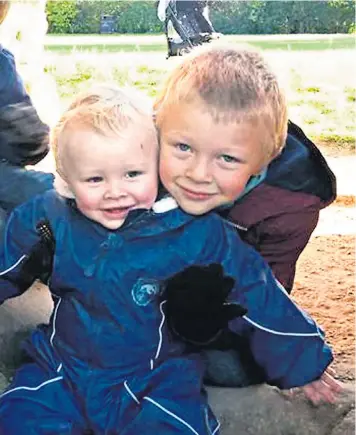  ??  ?? Casper and Corey Platt-may, aged two and six, died after being struck by a car in Coventry on Thursday afternoon