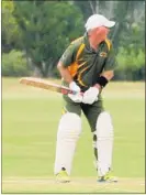  ??  ?? Chris Jackson of Taupo¯ Cossie Old Boys A on his way to 120 not out last weekend.
