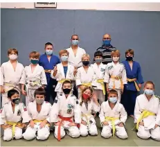 ?? FOTO: TSV ?? Eine von zwei Gruppen aus der Judo-abteilung des TSV mit erfolgreic­hen Gürtelprüf­ungen.