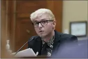  ?? ?? Michael Anderson, a survivor of the mass shooting at
Club Q in Colorado Springs, Colo., testifies before a House Oversight Committee hearing on Capitol Hill in Washington on Wednesday.