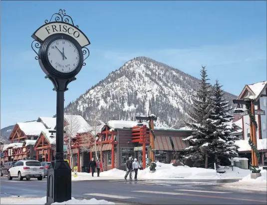  ?? [STEVE STEPHENS/DISPATCH PHOTOS] ?? The business-lined “Main Street of the Rockies” in Frisco, Colo.