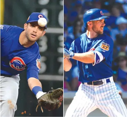  ??  ?? The Cubs must decide whether to keep backup infielder Tommy La Stella ( left) or versatile outfielder Matt Szczur. | AP