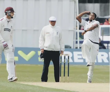  ??  ?? Chris Jordan bowls for Sussex against Somerset at Horsham in 2013