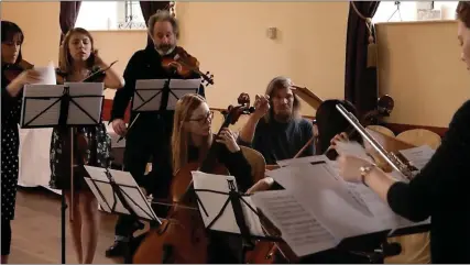  ??  ?? The Sligo Baroque Orchestra playing at the launch concert on Wednesday last.