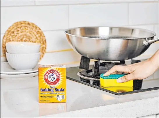  ?? Arm & Hammer ?? Baking soda is sodium bicarbonat­e, a natural substance that maintains the ph balance. It can be used as a cleaner that cuts through grease and grime.