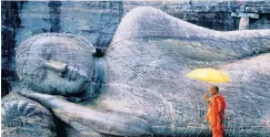  ??  ?? The ‘sublime’ reclining Buddha of Polonnaruw­a inspired the young Gormley