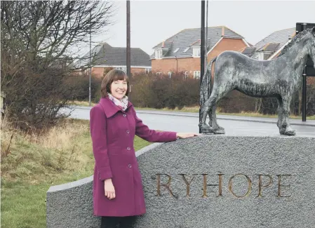  ??  ?? Glenda Young has set her novel Belle of the Back Streets in her home village of Ryhope. Photo by Emily Pentland.