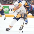  ?? THE TENNESSEAN ?? Through his first four NHL seasons, Predators left wing Filip Forsberg's 116 goals and 249 points are tied for 13th and 25th, respective­ly. ANDREW NELLES /