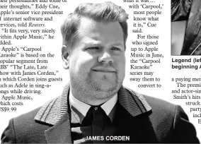  ??  ?? JAMES CORDEN