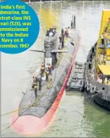  ?? VIJAYANAND GUPTA/HT FILE ?? The indigenous­ly-built Kalvari submarine first underwent sea trials in 2016.