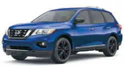  ??  ?? The Nissan Pathfinder Platinum Midnight Edition adds a dramatic appearance in celebratio­n of iconic SUV’s 30th anniversar­y in Canada.