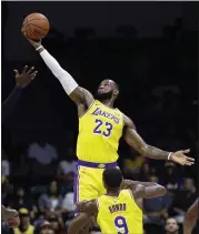  ?? ASSOCIATED PRESS FILE PHOTO ?? Will Lebron James win yet another shortened season championsh­ip, this time with the Los Angeles Lakers?